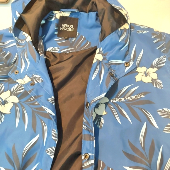 Heros Heroine  Hawaiian print wind breaker size XL - Picture 10 of 12